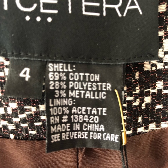 New Etcetera Button Up Brown Tweed Blazer 4 - Picture 8 of 13